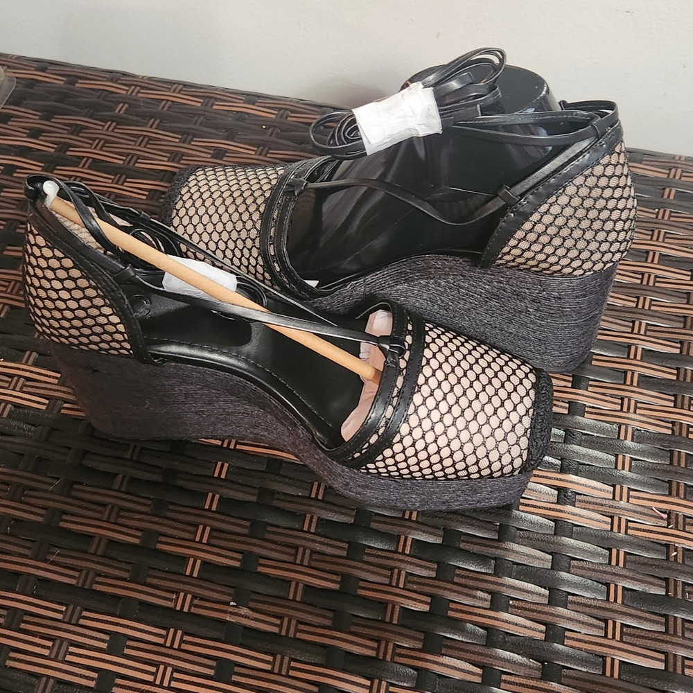 INC International Concepts Black Platform Shoes with Chunky Sole